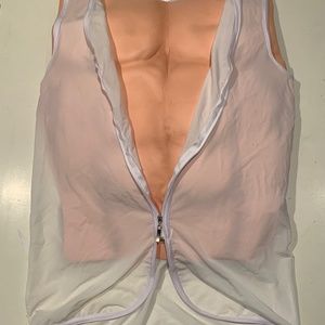Sheer Zip front sheer vest Yangjiang made in china Size Med